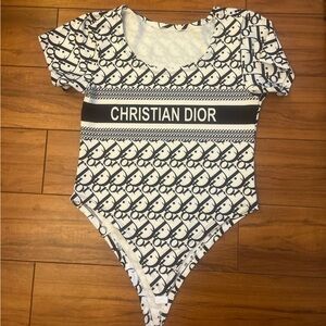Dior Bodysuit - Monochrome Pattern